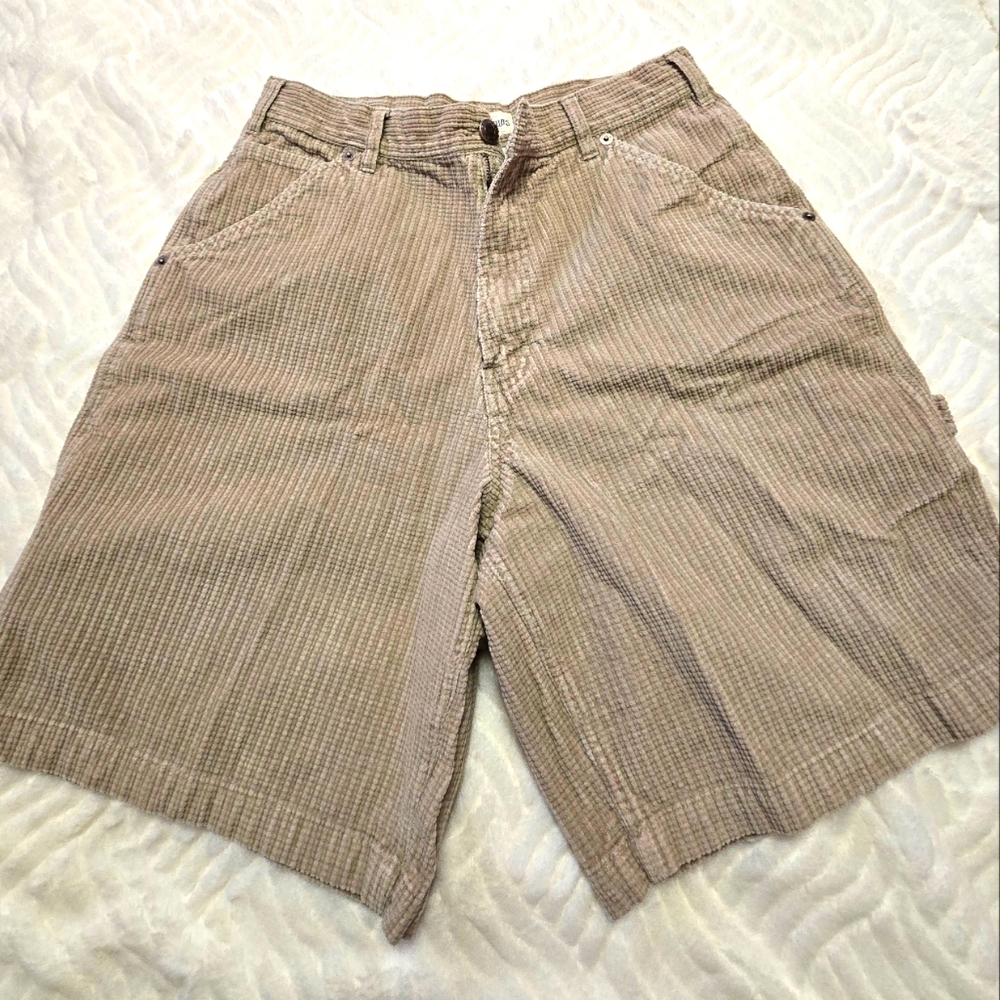 CANYON RIVER BLUES Men's Curdoroy Shorts. Light Brown. Size 31. 100% Cotton